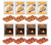 Scent-Hi Fondants de Cire Parfumés, 100% Bougies Cubes de Cire de Soja Parfumés, 8 pezzi, 2 Parfum - Crème Caramel Salé, Foyer Chaleureux, Parfums d'Ambiance Cubes de Cire Parfumée