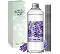 Scent-Hi Recharge pour diffuseur, Lavande, 500 ML, 6 bâtonnets | Senteur Lavande florale et douce, idéale pour parfumer la chambre, le salon, la salle de bain ou le bureau