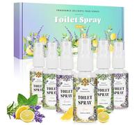 Scent-Hi Spray WC, 180 ml x 3 Huiles Essentielles Parfum Citron, Menthe, Lavande, Spray à l'Huile Essentielle, Vaporisateurs Parfumés Pour Voiture, Toilettes Placard