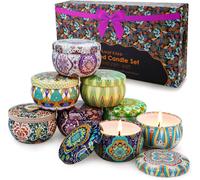 Scented Candle Gift Set 8 Pieces Natural Soy Wax Candles For Aromatherapy Wedding Bath Yoga Mother's Day And Valentine's Day Gift