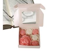 Scented Candle Set - Soy Wax, 4,92 x 4,92 x 1,57 po Bougie parfumée pivoine rose | Set de décoration d'intérieur longue durée pour la relaxation, le spa, le bureau, les cadeaux d'anniversaire, etc