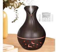 Scented Oil Diffuser - 200ml Aroma Humidifier, Color LED Night Light, Quiet Mist Sprayer, Wood Texture Small Vase | Home Atmosphere Decoration For Bedroom Living Room Yoga Spa Kitchen Office
