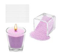 Scentoria Sable pour bougie 900g, sable pour bougie avec mèche, granulés de cire pour bougie avec 15 mèches de 10 cm, granulés de cire pour bougies, sable pour bougie, granulés pour la fabrication de