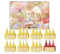 SCENTORINI 3Volution Recharges pour Diffuseur Électrique, 8x20ml | Compatible avec Febreze Recharges de Désodorisant Framboise,Jasmin,Baie,Vanille,Hawaï,Bois de Santal, 3 Parfums en Alternance