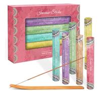 SCENTORINI Bâtonnets d'Encens, Divers Parfums Lavande, Vanille, Forêt Tropicale, Musc Ambre, Cocoteraie, Support de Bâtons d'Encens Inclus Parfum d'intérieur