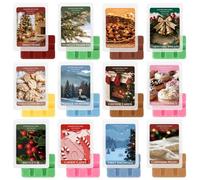SCENTORINI Cubes de Cire Parfumée, Fondants Parfumées 12 Parfums de Noël, Châtaignes Grillées, Matin d'hiver, etc, Parfums d'Ambiance, Cire de Soja avec Huile Essentielle Parfum Maison, Longue Durée