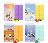 SCENTORINI Cubes de Cire Parfumée, Fondants Parfumées Arôme Healing, Parfums d'Ambiance, Cire de Soja avec Huile Essentielle Parfum Maison, Cubes de Cire Longue Durée pour Maison