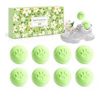 SCENTORINI Déodorant Chaussures Anti-Odeurs, Parfum de Jasmin, 8 Boules Désodorisantes Chaussures Pour Chaussures de Sport, Casiers, Sacs de Sport, Maisons