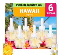 SCENTORINI Desodorisant Maison Recharge pour Diffuseurs d'Ambiance Parfum de Maison, 19MLx6 Recharges Parfum Hawaii, Convient Desodorisant Maison Diffuseur Electrique pour Air Wick et pour Glade
