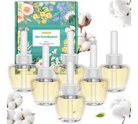 SCENTORINI Desodorisant Maison Recharge pour Diffuseurs d'Ambiance Parfum de Maison, 19MLx6 Recharges Parfum Pur Coton, Convient Desodorisant Maison Diffuseur Electrique pour Air Wick et pour Glade