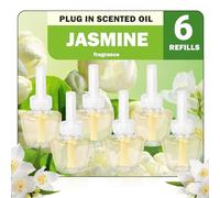 SCENTORINI Desodorisant Maison Recharge pour Diffuseurs d'Ambiance Parfum de Maison, 19MLx6 Recharges Parfum Jasmin,Convient Desodorisant Maison Diffuseur Electrique pour Air Wick et pour Glade