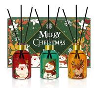 SCENTORINI Diffuseur Parfum Maison 3x50ML avec Bâtonnets, Reed Diffuseur, Parfum de Cèdre,Lemon Soda,Pomme Cannelle, Décoration de Noël, Parfum d‘Ambiance, de Masion pour Chambre, Salon, Salle de Bain