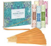 SCENTORINI Encens Sauge Blanche, Rose, Bois de Santal, Cannelle - Assortiments de Nombreux Parfums, Encens Patchouli avec Support de Bâtons d'Encens