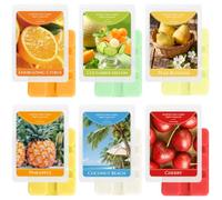 SCENTORINI Fondants Parfumées, Cubes de Cire Parfumée, Cire de Soja | Arômes Végétaux Printemps-Été, Parfums d'Ambiance Cubes de Cire Parfumée, 6 parfums