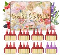 SCENTORINI Recharges pour Diffuseur Électrique Parfums Framboise, Jasmin, Baies, 8 Recharges de Désodorisant 20ml, 3 Parfums en Alternance, Combat Les Odeurs en Continu, Compatibles avec 3Volution