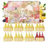SCENTORINI Recharges pour Diffuseur Électrique Parfums Hawaïi, Vanille, Santal, 8 Recharges de Désodorisant 20ml, 3 Parfums en Alternance, Combat les Odeurs en Continu, Compatibles Avec 3Volution