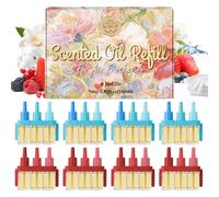 SCENTORINI Recharges pour Diffuseur Électrique Parfums Lin, Coton, Baies etc, 8 Recharges de Désodorisant 20ml, 3 Parfums en Alternance, Combat les Odeurs en Continu, Compatibles Avec 3Volution