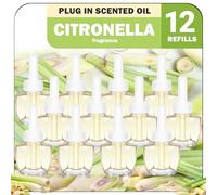 SCENTORINI Recharges pour Parfum Maison Huile Parfumée Citronnelle 12x19 ML Recharges pour Diffuseurs d'Ambiance pour Chambre, Salle de Bain, Bureau