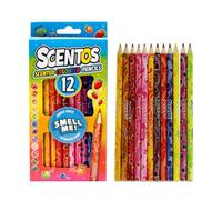 Scentos Fratelli Lot de 12 crayons de couleur parfumés, fonction Scratch n' Sniff, idéal pour dessiner, colorier, écrire et offrir, conçus aux États-Unis (crayons de couleur 12)