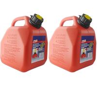 SCEPTER - Jerrican Avec Bec Verseur PRO - Pour Eau, Carburants, Lubrifiants Et Plus - Bouchon Dévissable - Plastique - 10 L - Rouge (Lot de 2)