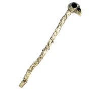 Sceptre Crâne Corbeau Médecin De La Peste Luxe Argenté