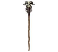 CALIFORNIA COSTUMES Sceptre de Magicien Sorcier avec crâne 147 cm - Noir - Taille Unique