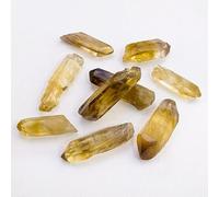 Sceptre pilier en cristal jaune naturel de 100 g de 4 à 8 cm, pierre brute naturelle, pierre d'expansion pour aquarium, taille de pierre mélangée