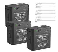 SCESMIA Lot de 3 batteries de rechange LIT-10 pour caméra de chasse cellulaire Spypoint 10500 mAh rechargeable Lit-10 Pro compatible avec appareil photo SpyPoint Link Micro LTE/LINK-MICRO-S-LTE/LM2