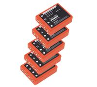 SCESMIA Lot de 5 batteries de rechange pour Radiomatic Micron/Linus/Spectrum/Vector Pro/Eco/Quadrix, FUB9NM, FBFUB09N, BA209000, BA209001 6 V 2000 mAh