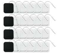 Scettar 24 Pièces Électrodes TENS 40x40mm,Électrodes de Remplacement Autocollants pour électrostimulateur TENS et EMS,Connecteur 2 mm pour Détendre les Muscles