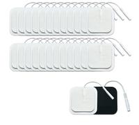 Scettar 24 Pièces Électrodes TENS 50x50mm, Connecteur 2 mm, Électrodes de Remplacement Patchs pour électrostimulateur TENS et EMS, excellente conductivité