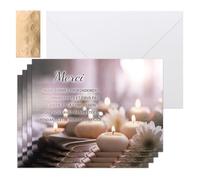 Scettar 30 Cartes de Remerciements Décès,Carte Condoléances avec Enveloppe,Remerciement Condoléances, Décès Obsèques ou Enterrement,Livré avec autocollant de fermeture