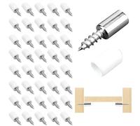 Scettar Lot de 40 piquets de support pour étagères avec manchon en caoutchouc, broches pour étagères, supports d'étagères, bibliothèques, armoires, armoire à vin, meuble pour chaussures