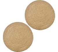 SCF2017 Lot de 2 sets de table ronds en corde de chanvre tressée 30 cm
