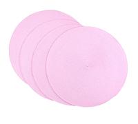 SCF2017 Lot de 4 sets de table en plastique tissé ronds, 38 cm, élégants et pratiques, rose