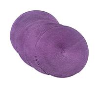 SCF2017 Lot de 4 sets de table ronds en plastique tissé, 38 cm, élégants et pratiques, violet profond