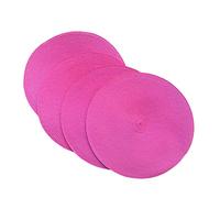 SCF2017 Lot de 4 sets de table ronds en plastique tissé de 38 cm, élégants et pratiques, rose rouge