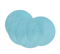 SCF2017 Lot de 4 sets de table ronds tressés en plastique polypropylène