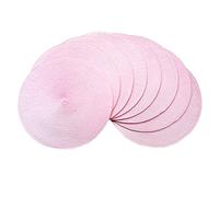 SCF2017 Lot de 8 sets de table ronds en plastique tissé 38 cm élégants et pratiques Rose