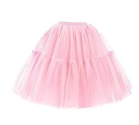 SCFL femmes de Tutu Costume Petticoat danse de ballet multicouche jupe bouffante,S-M/23.6-39.4IN,Rose
