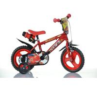 SCH CARS 12"" vélo pour enfants adapté aux enfants de 3 à 5 ans pour une taille de 85 et 105 cm avec bidon rouge