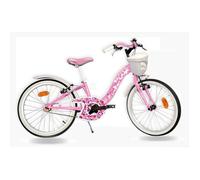 SCH PINK LOVE 20"", vélo pour enfants, de 6 à 10 ans, de 120 à 155 cm, panier, sonnette et porte-bagages, rose