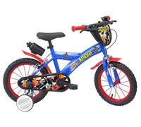 SCH SPEED 14"" vélo enfants adapté aux enfants de 4 à 6 ans de 100 à 120 cm avec sonnette et gourde bleu