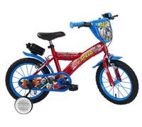 SCH SPEED 14"", vélo enfants, adapté aux enfants de 4 à 6 ans, de 100 à 120 cm, avec sonnette et gourde, rouge