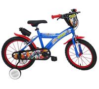 SCH SPEED 16'', vélo enfants, adapté aux enfants de 5 à 7 ans, de 105 à 135 cm, avec sonnette et bidon, bleu
