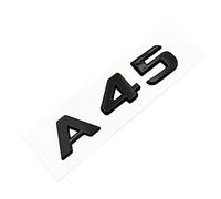 SCHAAN 3D ABS Brillant Noir Voiture Lettres arrière Coffre emblème Insigne Lettrage A45 Autocollant Logo adapté for Mercedes A45 AMG W176 W177 Accessoires Autocollants de Voiture (Color : Flat Style