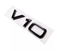 SCHAAN 3D ABS Chrome Argent Noir Voiture Badge Decal Emblème Lettres Autocollant V10 Logo Fit for Audi R8 Coupé RWD Performance Spyder Autocollants de Voiture (Color : Glossy Black)