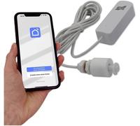 Schabus 200150 WWD 150 Wireless Float switch Détecteur deau avec commande via une application, avec interrupteur à flotteur à pile(s)