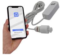 Schabus 200150 WWD 150 Wireless Float switch Détecteur d'eau avec commande via une application, avec interrupteur à flotteur à