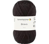 Schachenmayr Bravo, 50G Schwarz Fils À Tricoter À La Main